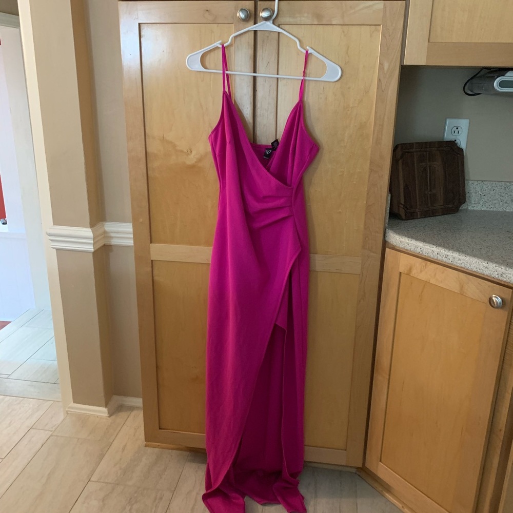 Sasha Formal High Slit Wrap Dress